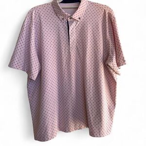 Greyson Trump International Golf Club Light Pink Polka Dot Polo Shirt